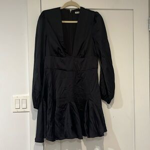 Abercrombie and Fitch satin deep v-neck dress